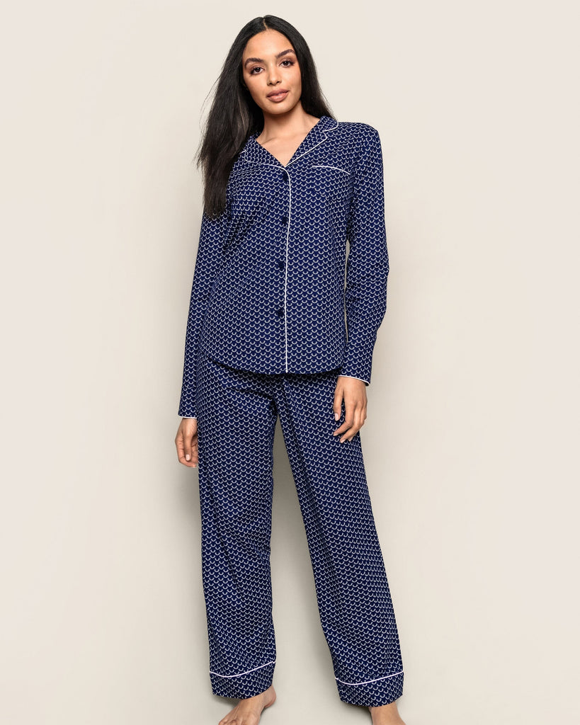 Women's Twill Pajama Set | Nordic Antlers Pajama Sets Petite Plume 