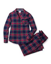 Women's Brushed Cotton Pajama Set in Windsor Tartan Adult Sleepwear Petite Plume 