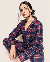 Women's Brushed Cotton Pajama Set in Windsor Tartan Adult Sleepwear Petite Plume 