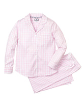 Women's Twill Pajama Set in Pink Gingham Adult Sleepwear Petite Plume 