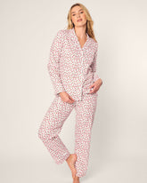 Women's Twill Pajama Set in Petite Petals Adult Sleepwear Petite Plume 