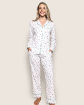 Women's Flannel Pajama Set in Après Ski Adult Sleepwear Petite Plume 