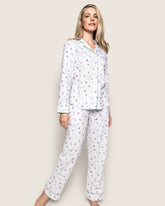 Women's Flannel Pajama Set in Après Ski Adult Sleepwear Petite Plume 