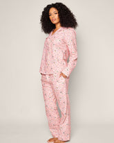 Women's Twill Pajama Set in Vintage Sweets Adult Sleepwear Petite Plume 