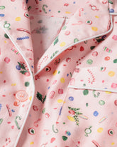 Women's Twill Pajama Set in Vintage Sweets Adult Sleepwear Petite Plume 