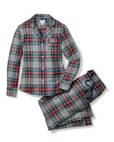 Women's Brushed Cotton Pajama Set in Westminster Tartan Adult Sleepwear Petite Plume 