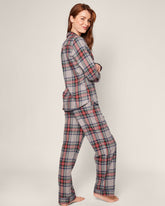 Women's Brushed Cotton Pajama Set in Westminster Tartan Adult Sleepwear Petite Plume 