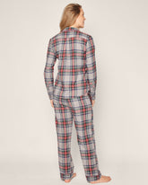 Women's Brushed Cotton Pajama Set in Westminster Tartan Adult Sleepwear Petite Plume 