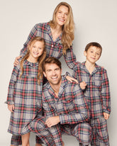 Women's Brushed Cotton Pajama Set in Westminster Tartan Adult Sleepwear Petite Plume 