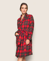 Women's Brushed Cotton Robe in Imperial Tartan Women Robe Petite Plume 