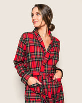 Women's Brushed Cotton Robe in Imperial Tartan Women Robe Petite Plume 