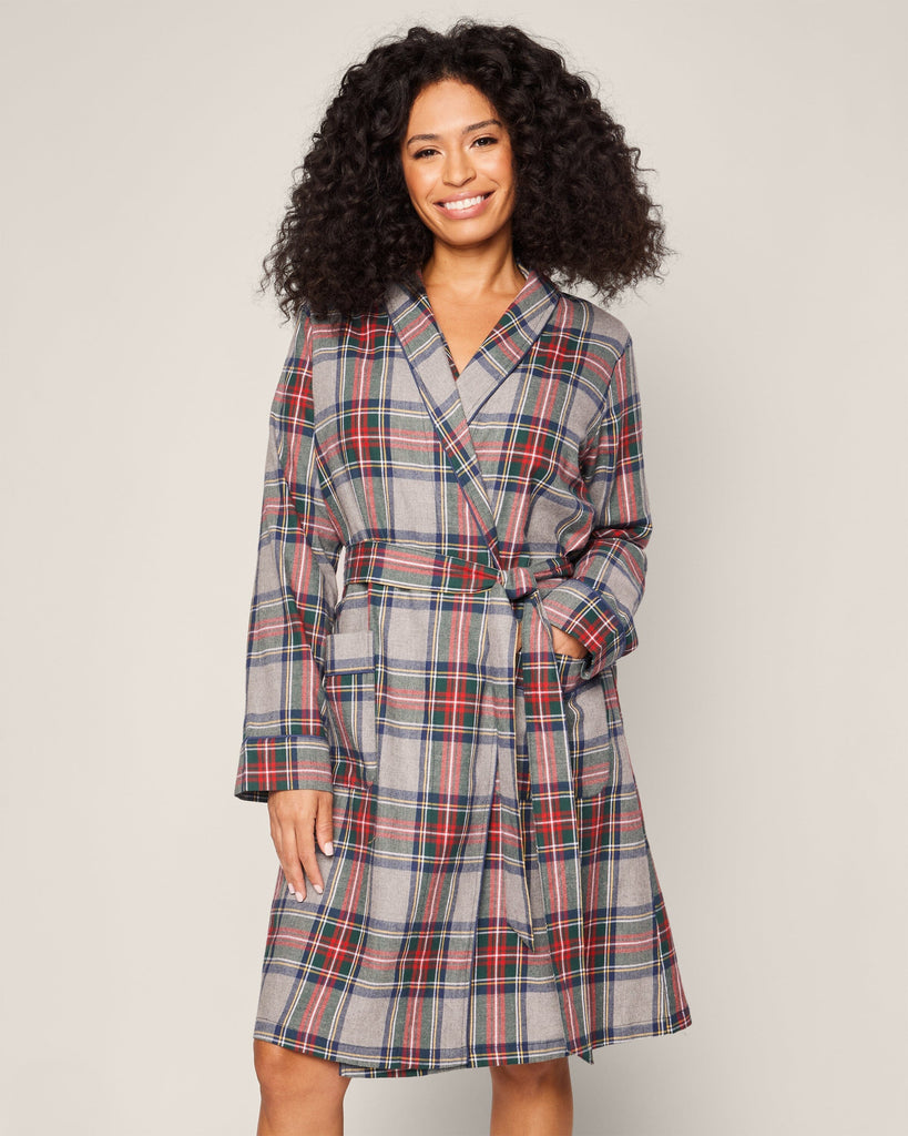 Women's Brushed Cotton Robe in Westminster Tartan Women's Robe Petite Plume 