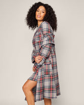 Women's Brushed Cotton Robe in Westminster Tartan Women's Robe Petite Plume 