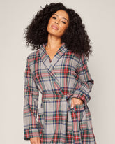 Women's Brushed Cotton Robe in Westminster Tartan Women's Robe Petite Plume 