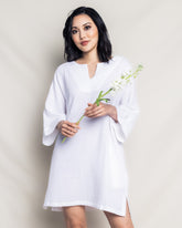Women's Gauze Short Caftan | White Dresses Petite Plume 