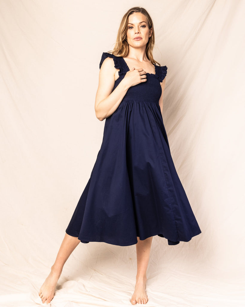 Women's Twill Margaux Dress | Navy Dresses Petite Plume 