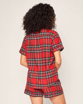 Women's Brushed Cotton Short Sleeve Short Set in Imperial Tartan Women's Short Sleeve Short Set Petite Plume 