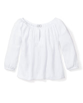 Women's Gauze Willow Scoopneck Top | White Loungewear Petite Plume 