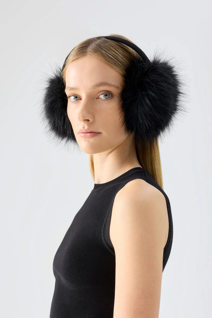 All Ears Earmuffs | Black Earmuffs Unreal Fur Black ONE SIZE 