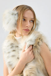 All Ears Earmuffs | Snow Leopard Earmuffs Unreal Fur 