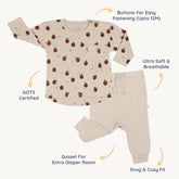 Organic Long Sleeve Tee & Pant Set | Orchard Sets Makemake Organics 