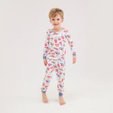 L/S Loungewear Set | Love You Foodie Much Blue Pajama Sets Angel Dear 