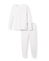 Kid's Pima Snug Fit Pajama Set | Grey Stars Pajama Sets Petite Plume 