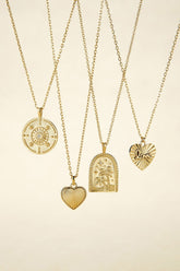 Baby Scalloped Heart Pendant Necklace Necklaces eklexic 