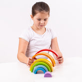 Wooden Stacking Rainbow - Small Bigjigs Toys US 