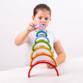 Wooden Stacking Rainbow - Small Bigjigs Toys US 