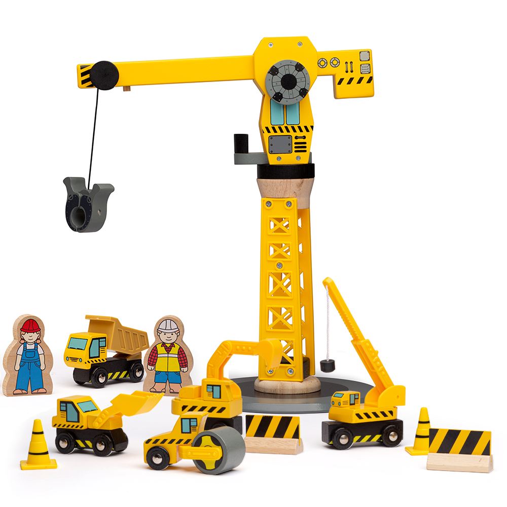 Big Crane Construction Set Blocks & Construction Bigjigs Toys US 