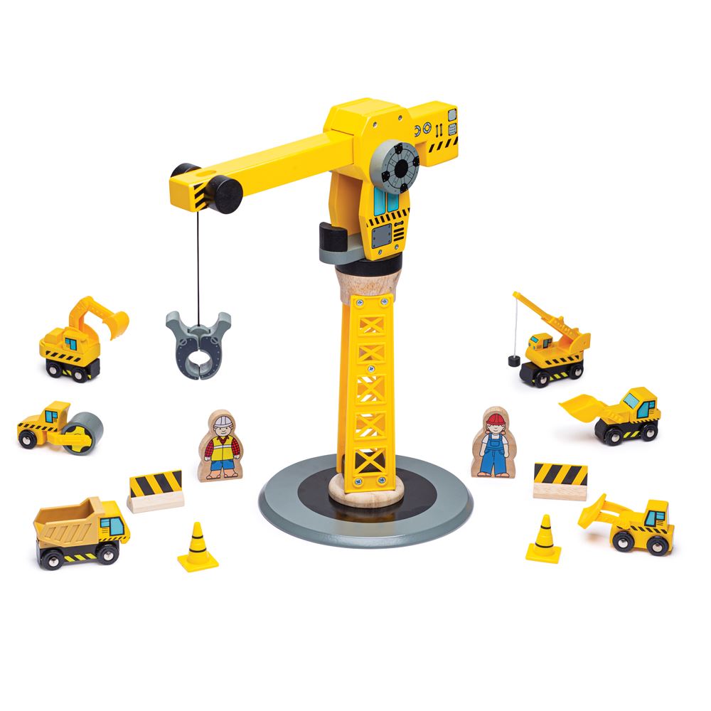 Big Crane Construction Set Blocks & Construction Bigjigs Toys US 