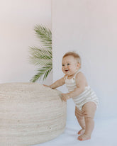 Organic Cotton Stripe Knit Bubble Romper Jumpsuits & Rompers Dear Hayden 