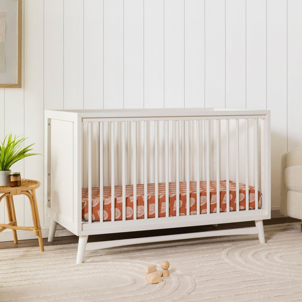 Peggy 3-in-1 Convertible Crib | Warm White Cribs & Toddler Beds Babyletto 