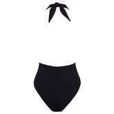 Black Rib Tropez Tie-Up One-Piece One-Piece Montce 