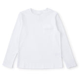 Blake Boys' Longsleeve Pocket T-shirt | White Tops & Tees Lila + Hayes 4 