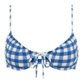 Blue Gingham Lucy Bikini Top Bikini Top Montce 