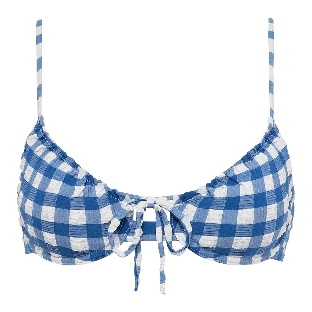 Blue Gingham Lucy Bikini Top Bikini Top Montce 