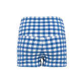 Blue Gingham Micro Bike Short Active Short Montce 