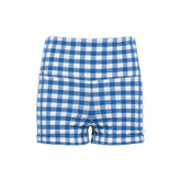 Blue Gingham Micro Bike Short Active Short Montce 