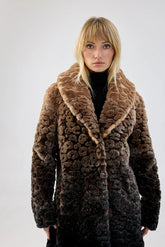 Boho Coat | Ombre Leopard Outerwear Unreal Fur 