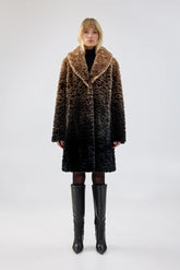 Boho Coat | Ombre Leopard Outerwear Unreal Fur 