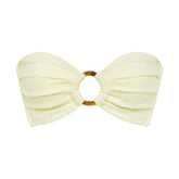 Buttercream Rib Tori Ties Bandeau Bikini Top Bikini Top Montce 