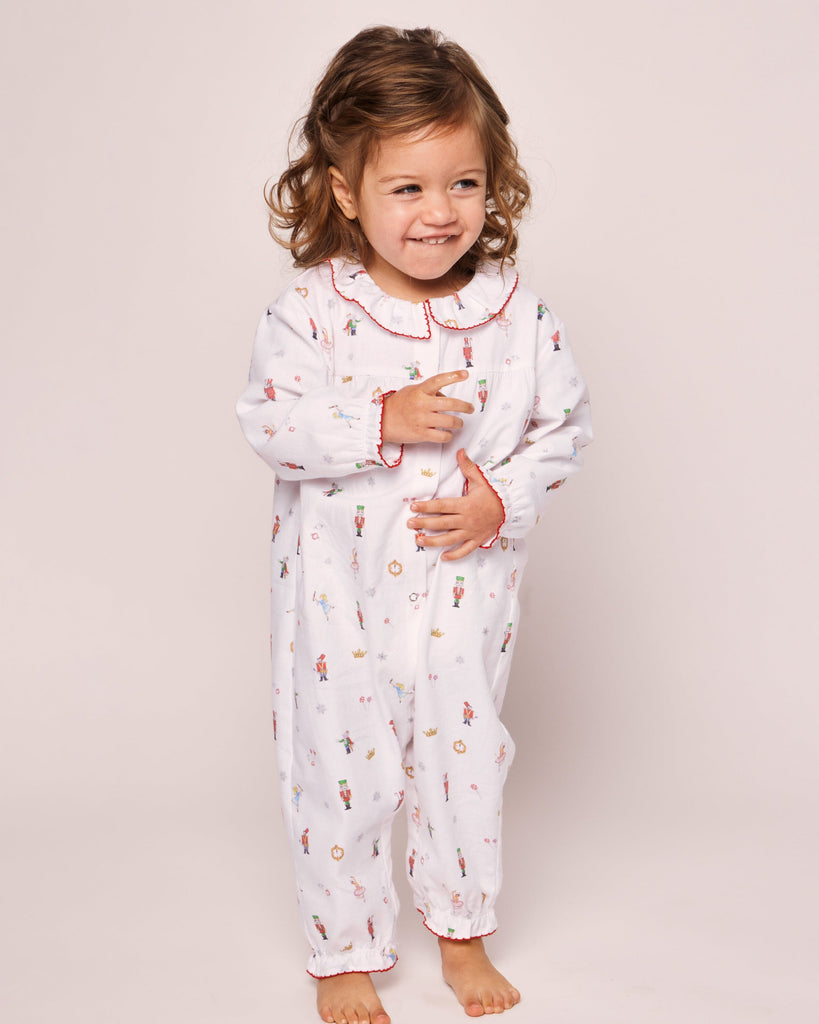 Baby's Twill Madeline Romper in A Night at the Nutcracker Infant Romper Petite Plume 