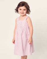 Girl's Twill Charlotte Nightgown in Blush Boulevard Children's Nightgown Petite Plume 