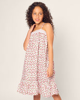 Girl's Lily Nightgown in Petite Petals Children's Nightgown Petite Plume 