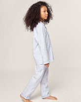 Kid's Twill Pajama in Bluehearts Children's Pajama Pants Petite Plume 