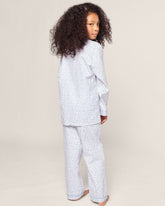 Kid's Twill Pajama in Bluehearts Children's Pajama Pants Petite Plume 