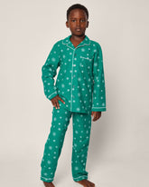 Kid's Flannel Pajama Set | Emerald Wonderland Pajama Sets Petite Plume 