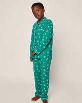 Kid's Flannel Pajama Set | Emerald Wonderland Pajama Sets Petite Plume 